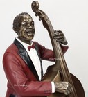 Jazz Band Collection - Double Bass Guitar Player Home Decor Statue 