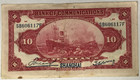 1914 China Bank Of Communications Shanghai 10 Yuan P-118q                           