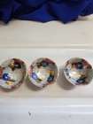 Sale  Was 45  Antique 3pc Handpainted Japan Footed Saki Cups
