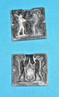 Vintage Lot Of 2 Cast Metal Molds For Toy Wwi Infantry Soldier   Cavalry Soldier