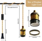 16 7ft Pendant Light Cord Kit  Brass Hanging Lights With Plug In Cord  E26 E2   