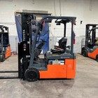 2022 Toyota 8fbe15u 3000lb Used Forklift Triple Mast Sideshift 6985 Hours
