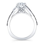 2 ct White Round Cut Moissanite Art Deco 14k White Gold Wedding Ring Size 7 5