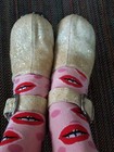 1970 s Gammina Disco Glitter Wood Platforms Womens Vintage Shoes Italy 7 5 8 38