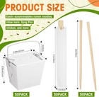 50 Set 16 Oz Chinese Take Out Boxes And Disposable Chopsticks  Paper Chinese