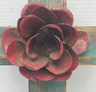 Vintage Rustic Wooden Rose Wall Cross Turquoise Distressed Reclaimed Wood 10 x7 