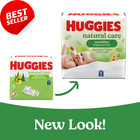 Natural Care Sensitive Baby Wipes  Unscented  Hypoallergenic  528 Wipes  3 Packs