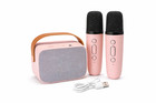 Wireless Mini Karaoke Machine With 2 Microphones Bluetooth Speaker For Kid Adult