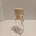 Vintage Gemco Usa  Nut spice Grinder Cream Top Plastic And  Glass Bottom  Used