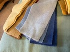 Rainbow Swatches  Wool Strips For Rug Hooking  Applique 11    X 3    Blue Tan Strips