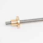Left Hand 1 2-10 Stainless Steel Acme Threaded Rod Lead Screw Brass Nut 12 24 36