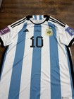 Lionel Messi Signed Autographed Soccer Jersey Argentina Fifa World Cup 2022 Coa