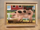 Melissa   Doug 4 Individual 12 Pcs 3  Farm Animal Wooden Puzzles W wood Box 0246