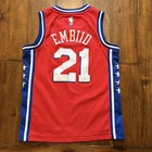 Philadelphia 76ers Jersey Boys Small Red Nba Basketball Joel Embiid 21 Nike