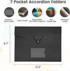 File Organizer  7 Pockets Expanding File Folder With Labels  A4 let   