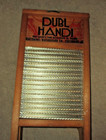 Vintage Dubl Handi Columbus Washboard Converted To Towel Rack   Box W Towel