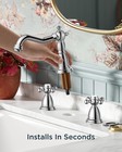 Bathroom Faucets For 3 Hole Sink Polished Chrome 2-handle 8 Inch Widespread