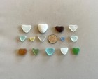 Genuine Beach Sea Glass Perfectly Heart-shaped Beautiful Colors Surf-tumbled