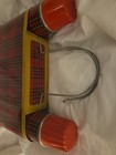 1950s Vintage Car-snac Picnic Cooler And Thermos Set Auto Seat Snack
