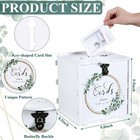 Wedding Card Box With Lock White Wooden Gift Envelope Money Box For Reception   