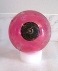 Vintage 4  Ruby Red Carved To Clear Snowflake Christmas Ornament W  Fancy Cap