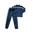 Adidas Kids Tracksuit Set Size 18 20 Black 3 Stripe Jacket   Pants Activewear