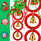 Bonka Bird Toys 2768 Christmas Jolly Trio Festive Xmas Bell Parrot Cage Toy Pet