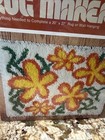 Leisure Home Latch Hook Kit Flowers   20  X 27   Latch Hook Kit Rug 1977 Groovy