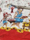 1950s Elsie The Cow Apron   Tablecloth Set Sunflower Border Borden Dairy Mcm