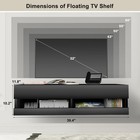 Wall-mounted Floating Tv Shelf - Stylish Black Entertainment Center With Storage
