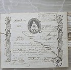 Honduras Peru Bond Cinco Pesos 19th Century Official Signed Financial Document