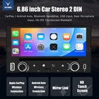 6 86  Car Autoradio Double 2din Cd Dvd Player Apple Carplay Usb Gps Bluetooth Fm