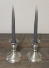 Leonard Weighted Genuine Pewter 4 5  Candlestick Holders