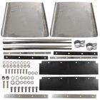 For Volvo Vnl Semi Truck 24 x24  Quarter Fender Set Stainless Steel Tube Bracke