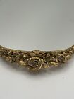 Vintage Matson Ormolu Gold Mirror Boudoir Vanity Perfume Tray Rose Roses 17   x8   