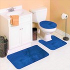 Bathroom Set Rug Contour Mat Toilet Lid Cover Solid Embroidery Bathmats  6 3pc 