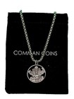 1929 Hobo Nickel Cut Coin Necklace Motorcycle Skeleton Biker Skull Custom Art