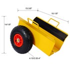 Foldable Panel Dolly With 10 air Tires Heavy Duty Panel Moving Cart 600lb Yellow