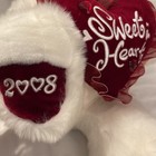 Dan Dee 20  Plush 2008 Sweet Heart Teddy Bear White Stuffed Toy Euc
