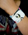 Huichol Beaded Bracelet Wide Cuff  Handmade Mexican Folk Art Frida Kahlo 6    Adj