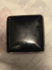 Vtg Art Deco Powder Makeup Compact W Mirror Handpainted Flowers Square 1930s