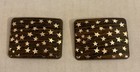 Shoe Clips  Yellow Butterfly  Stars  Brown Leather  Lot Of 4 Sets