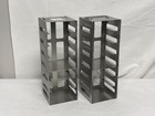  2  Lab 7-place Ss Vertical Cryo Freezer Racks W handle For 5x5x2    No Lock Rod