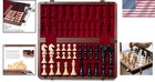 Luxury 15  Walnut Chess Board Game With 3  Kings - Perfect Gift For Chess Lovers