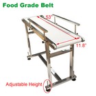 53  X 11 8  Food Grade Belt Conveyor Double Guardrail Adjustable Speed   Holder