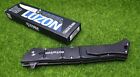 Cold Steel Large Luzon Flipper 6  Plain Blade Knife  Black Gfn Handles - 20nqx