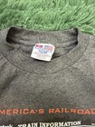 Vintage Amtrak Train Information T-shirt Medium Bayside s Best Railroadiana Usa