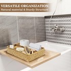 Hand-woven Storage Baskets Wicker Rattan Divided Basket Organizer For Drawer    