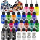 24 Colors Leather Paint Set - Acrylic Dye For Shoes  Handbags  Jackets   Furnitu