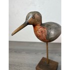 Vintage Shore Bird Decoy - Signed - Hand Carved And Painted  Folk Art